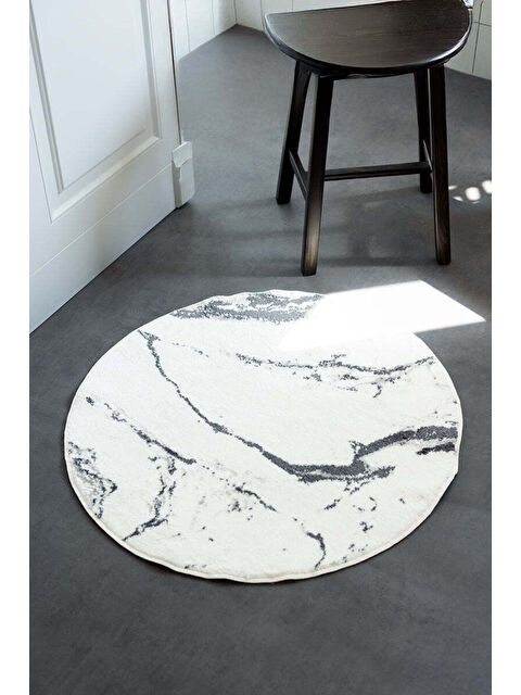 İrya Marmera Yuvarlak Banyo Paspası 70x70 Koyu Gri - S000502876-29351