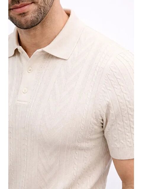 Jane's Erkek Yazlık Triko Tişört Kısa Kol Polo Yaka Düğmeli