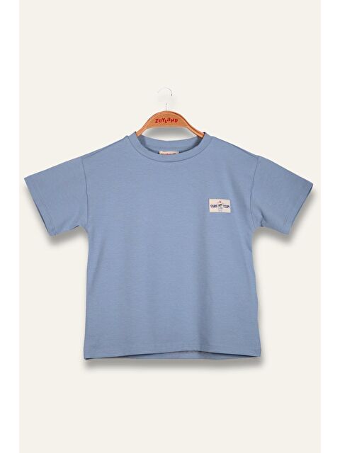 ZEYLAND Erkek Çoçuk Sörf Baskılı T-Shirt - Mavi - S000362975-17234