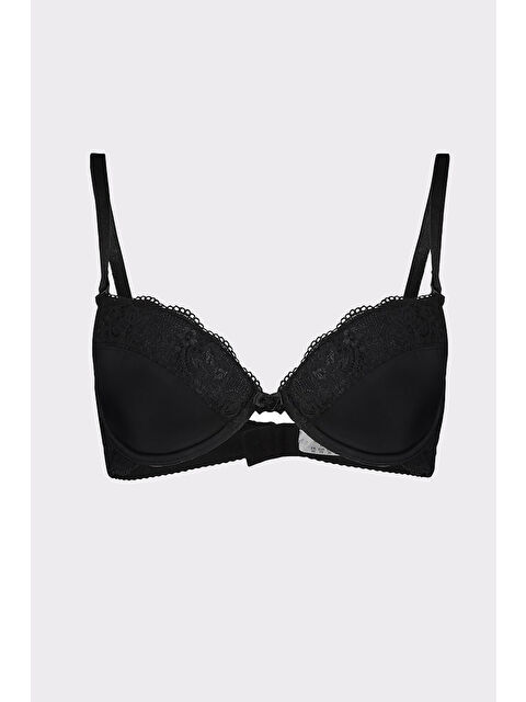 NBB Siyah Çıkarılabilir Destekli Dantel Detaylı Sütyen - S000447549-19351