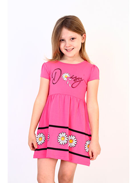 Toontoykids Kız Çocuk Papatya Desenli Elbise - S000420101-18686