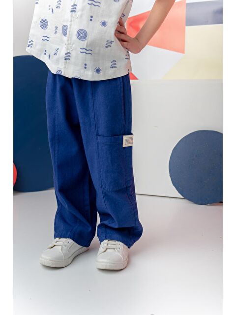 ZEYLAND Erkek Çoçuk Çep Detaylı Lastikli Pantolon - Lacivert - S000362996-21164