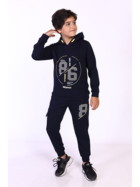 Toontoykids Erkek Çocuk Kapüşonlu Baskılı Eşofman Takımı - S000271017-21164