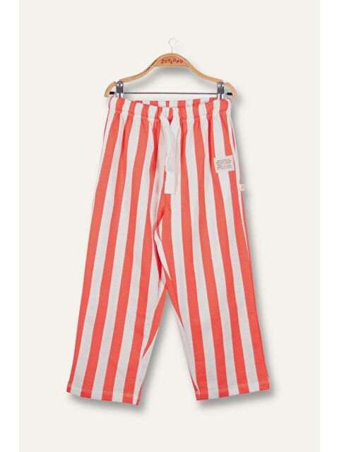 ZEYLAND Unısex Çocuk Çizgili Pantolon - Coral Çizgili - S000363000-20048