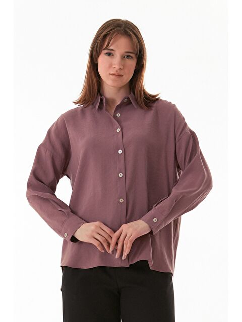 Fullamoda Basic Oversize Arkası Uzun Düğmeli Gömlek - S000380800-20028