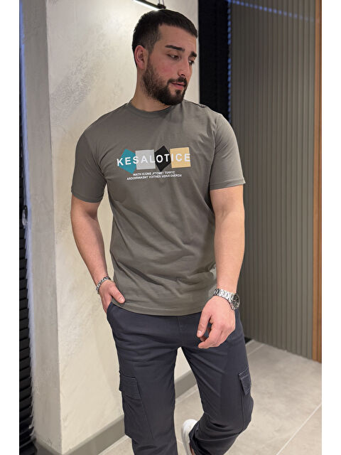 Mishar İtalia Erkek Bisiklet Yaka Baskılı Tişört - S000361412-26429