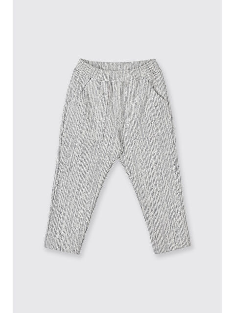 Panço Erkek Bebek Lastikli Cep Detaylı Örme Mavi Pantolon - S000524603-17234