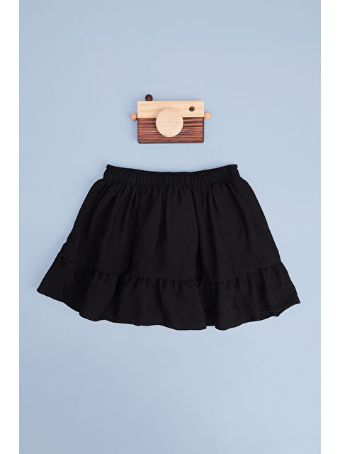 Fullamoda 23 Nisan Beli Lastikli Katlı Kız Çocuk Etek