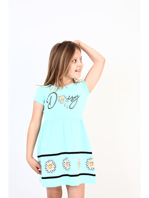 Toontoykids Kız Çocuk Papatya Desenli Elbise - S000420101-20055
