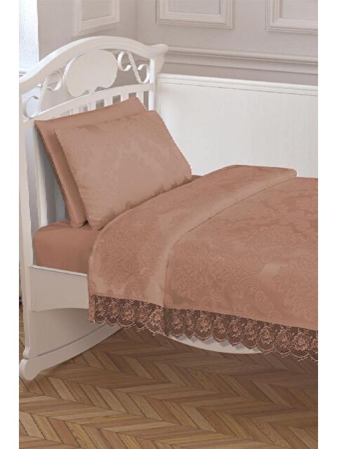 Çeyiz Diyarı Çeyizdiyarı Fransız Güpürlü Bebek Pike Takımı Cappuccino - S000485342-23173