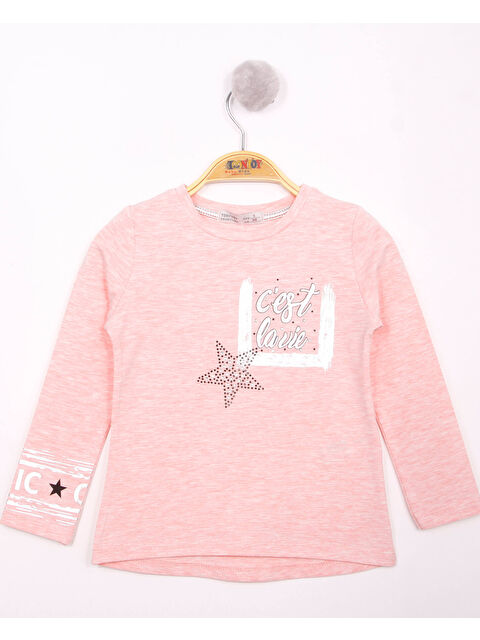 Toontoykids Kız Çocuk Yıldızlı Chic Baskılı T-Shirt