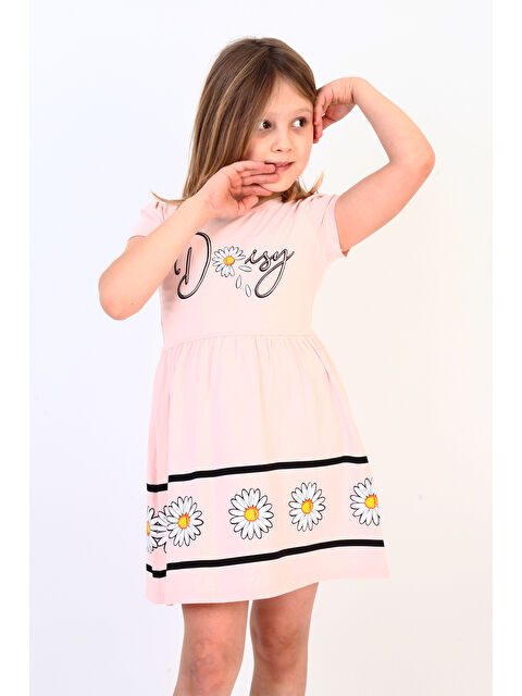 Toontoykids Kız Çocuk Papatya Desenli Elbise - S000420101-7152