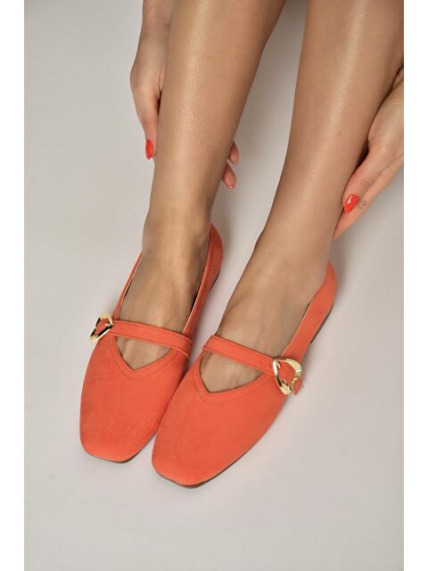 Fox Shoes Turuncu Kadın Babet Y726632602 - S000518157-20013