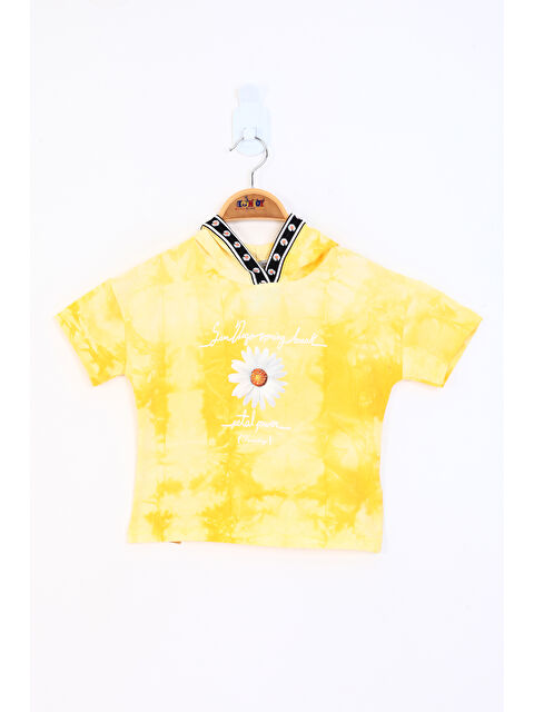 Toontoykids Kız Çocuk Batik Desenli Papatya Baskılı Tişört - S000302944-20072