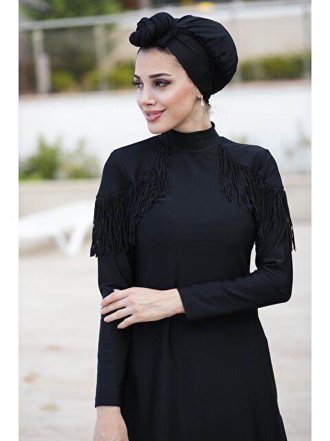 Adasea Likralı Tam Kapalı Tesettür Mayo Ramıra 4105 Siyah - S000127229-19351