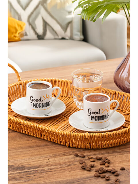 Porsima 06 Porselen 12 Parça 6 Kişilik Türk Kahvesi Fincan Takımı 90ml - S000374271-20063