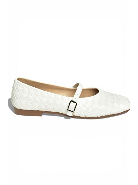 Fox Shoes Beyaz Kadın Babet Y726368209 - S000518156-20063
