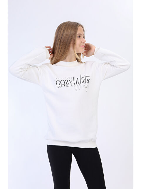 Toontoykids Kız Çocuk Balıkçı Yaka İçi Pamuklu Sweatshirt - S000421303-19965