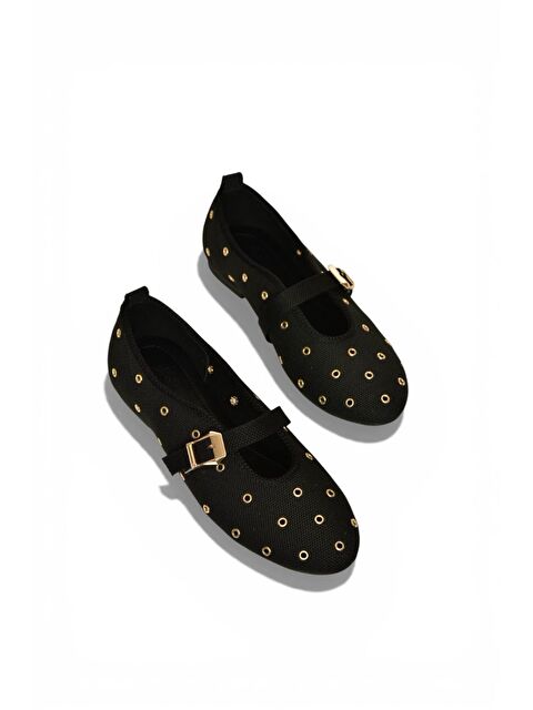 Fox Shoes Siyah Kadın Babet Y820410104 - S000518321-19351