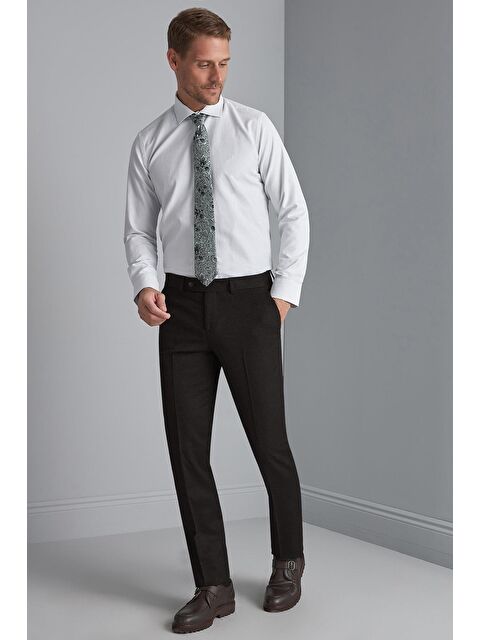 igs Siyah Rahat Kalıp Normal Bel Düz Pantolon - S000490484-19351