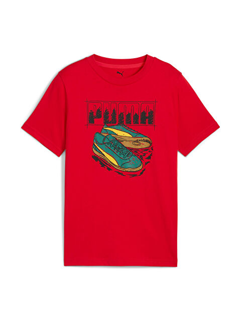 Puma Graphic Erkek Çocuk Kırmızı Tişört - S000527336-20045