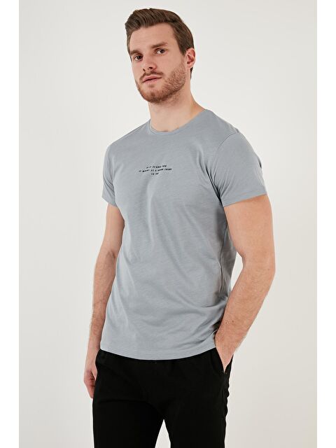 Buratti Bisiklet Yaka %100 Pamuk Slim Fit Erkek Tişört 541IFIT - S000001222-17308