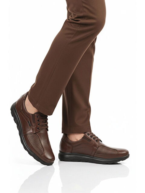 Ayakmod Premium Kahve Hakiki Deri Anatomik Erkek Casual Ayakkabı 506 M