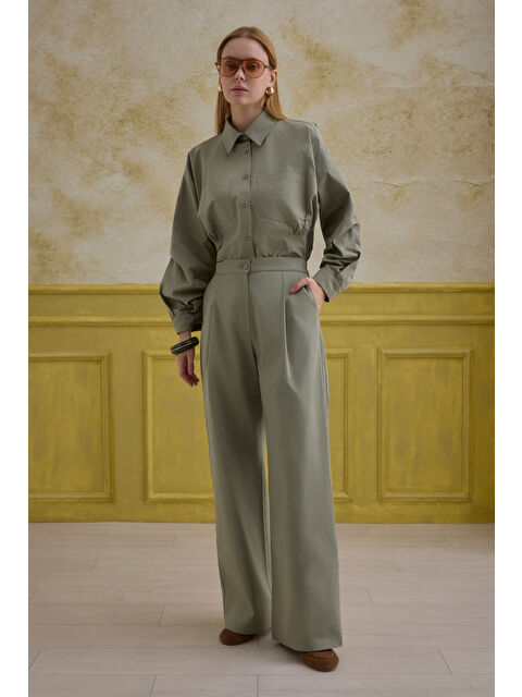 HE-QA %100 Pamuk Pantolon Adaçayı - S000524616-19978