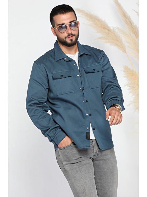 Mishar İtalia Ön Çıtçıtlı Jean  Erkek Gömlek - S000300502-23093