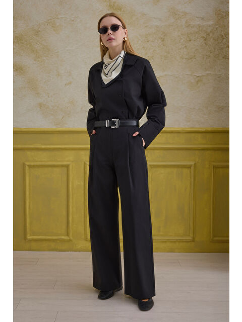 HE-QA %100 Pamuk Pantolon Siyah - S000524616-19351