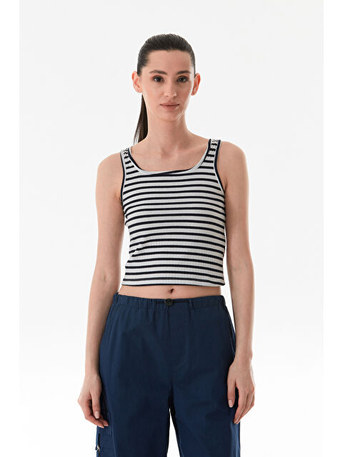 Fullamoda Çizgili U Yaka Body - S000380813-21164