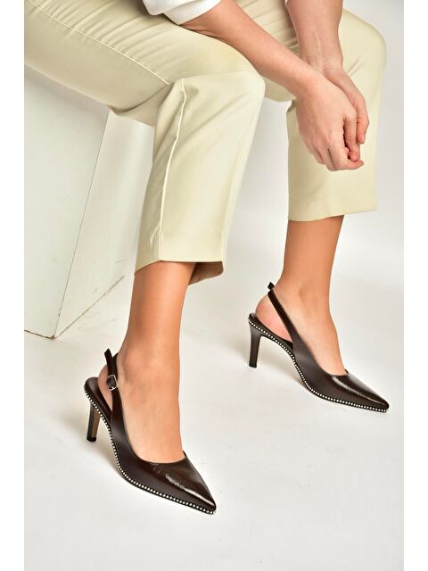 Fox Shoes Kahverengi Kadın Topuklu Ayakkabı Y572099760 - S000531847-19413