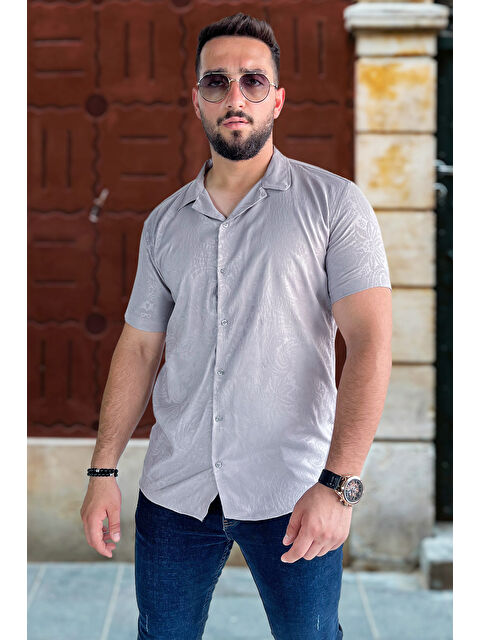 Mishar İtalia Slim Fit Desenli Aerobin Erkek Gömlek - S000300659-20600