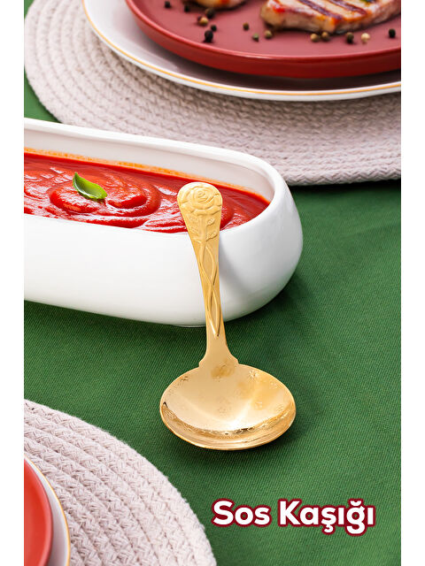 Porsima 5217 Metal Gold Sos Kaşığı 13cm - S000406881-20076