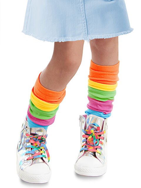 Denokids Renkli Çizgili Kız Çocuk Tozluk - S000437283-23173