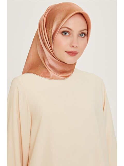 ARMİNE Soyut Desenli Twill Saf İpek Eşarp 9221D 83 - S000500411-20008