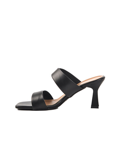 Ayakmod Siyah Kadın Topuklu Terlik 576006 Z - S000343100-19351