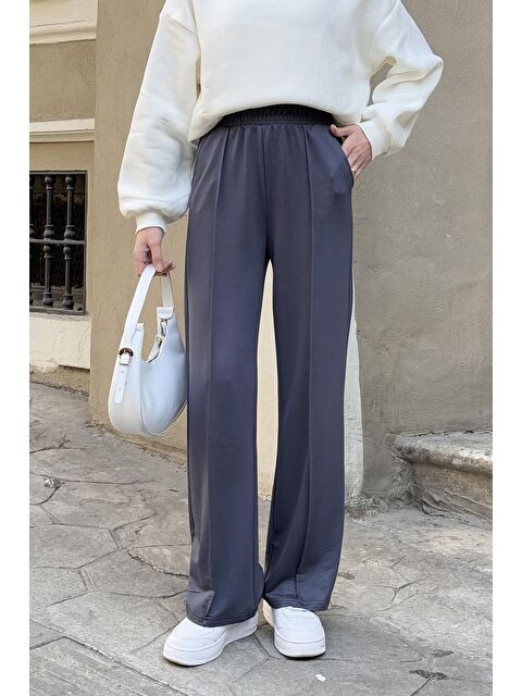Lamelif Çıma Detaylı Pantolon Antrasit - S000518336-29666