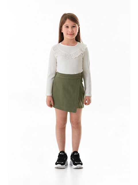 Fullamoda Beli Lastikli Fermuarlı Kız Çocuk Şort Etek - S000380817-18547