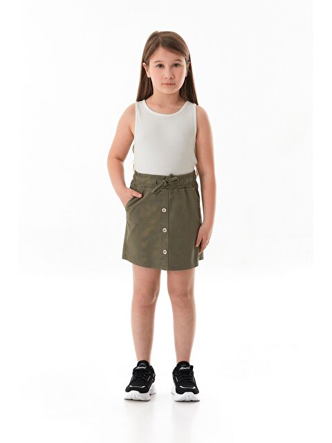 Fullamoda Beli Bağlamalı Düğmeli Kız Çocuk Etek - S000380821-18547