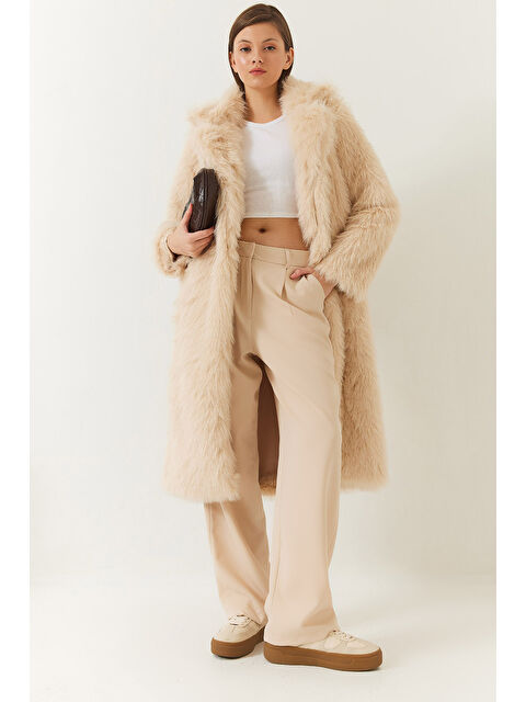 SHADE Kadın Uzun Kürklü Astarlı Mont - S000350001-19966