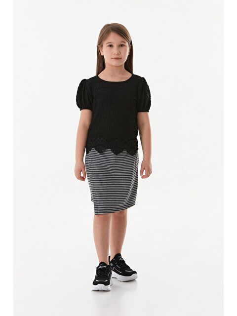 Fullamoda Kazayağı Desenli Kız Çocuk Şort Etek - S000380820-19351