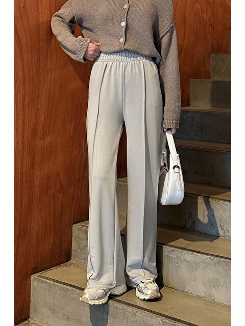 Lamelif Çıma Detaylı Pantolon Gri - S000518336-20600