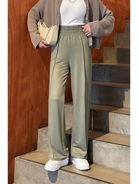 Lamelif Çıma Detaylı Pantolon Haki - S000518336-18547