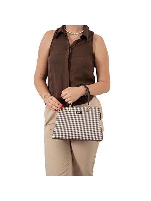 Silver Polo Kadın Omuz Çantası 1098-47946 SILVER POLO BAYAN ÇANTASI M191 KAHVE SARI-MAT KAHVE - S000507408-19413