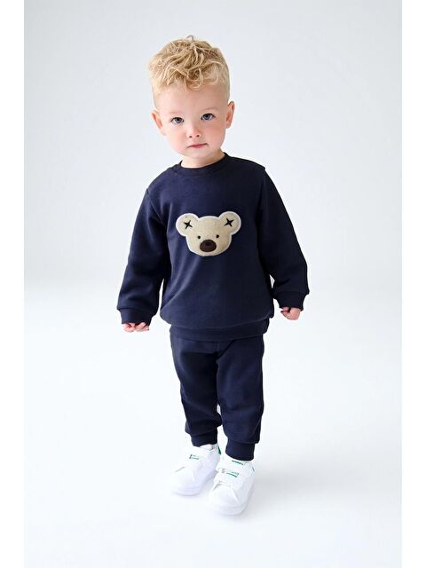 Luess Erkek Çocuk Ayıcık Pelüş Nakışlı Rahat Kalıp Alt Üst Takım  3 4 Yaş 8 9 Yaş - S000318955-21164