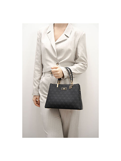 Silver Polo Kadın Omuz Çantası 1098-45862 SILVER POLO BAYAN ÇANTASI M178 SİYAH-MAT SİYAH - S000507414-19351