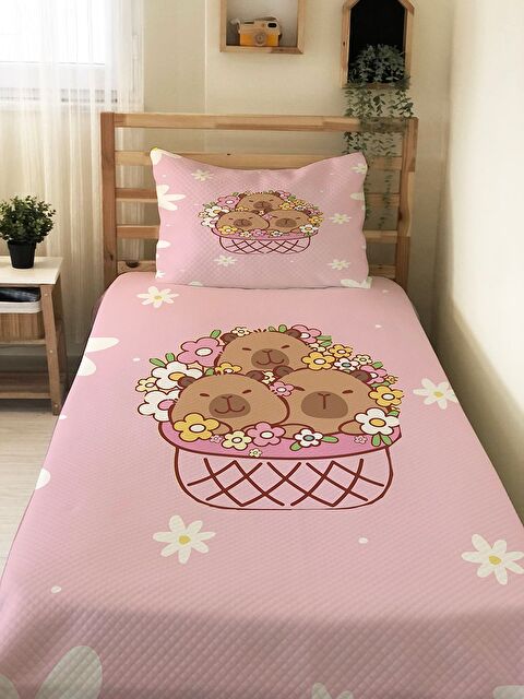 Evmila Desenli Tek Kişilik Pike    160x220 cm - S000374479-23173