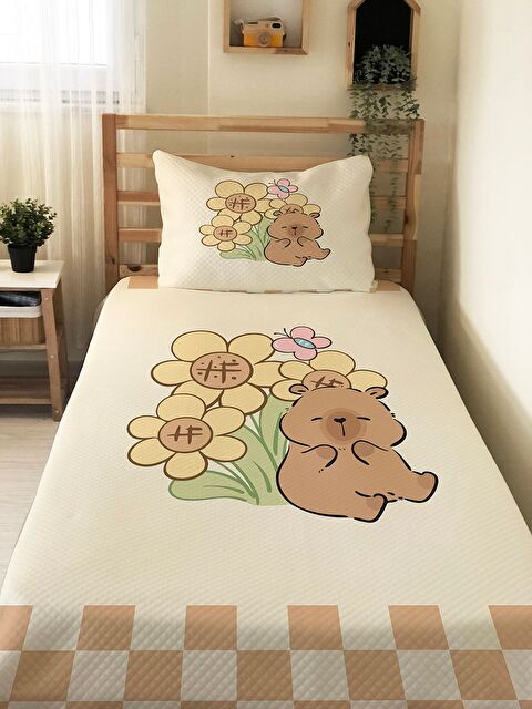 Evmila Desenli Tek Kişilik Pike    160x220 cm - S000374483-23173