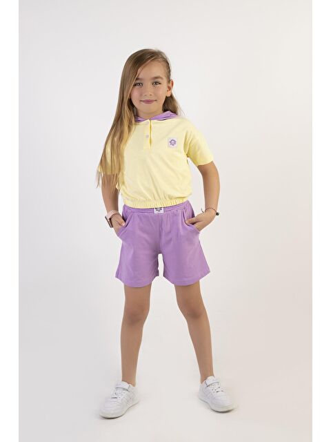 Harika Kids Kız Çocuk Kapüşonlu Şortlu Alt-Üst Takım - S000174551-20072